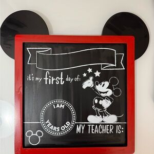 Disney Mickey Mouse Chalkboard Sign - Red and Black